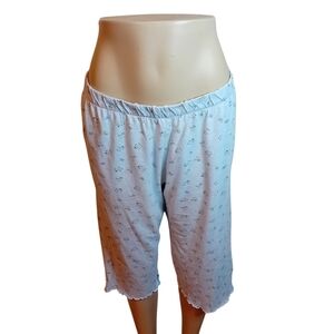 Vintage Women's Maternity‎ Thyme Body Capri Floral Pajama Pants Pjs Loungewear M